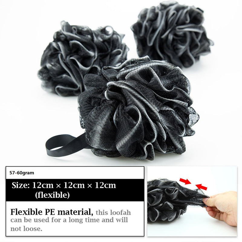 Black bamboo charcoal fiber bath ball