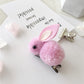 Hair ball rabbit hair ring
