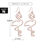 Hollow Flamingo Dangling Drop Earrings Women Girls Gifts Jewelry Accessories
