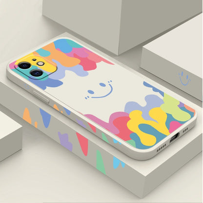 New Style Silicone Phone Case Rainbow Smiley
