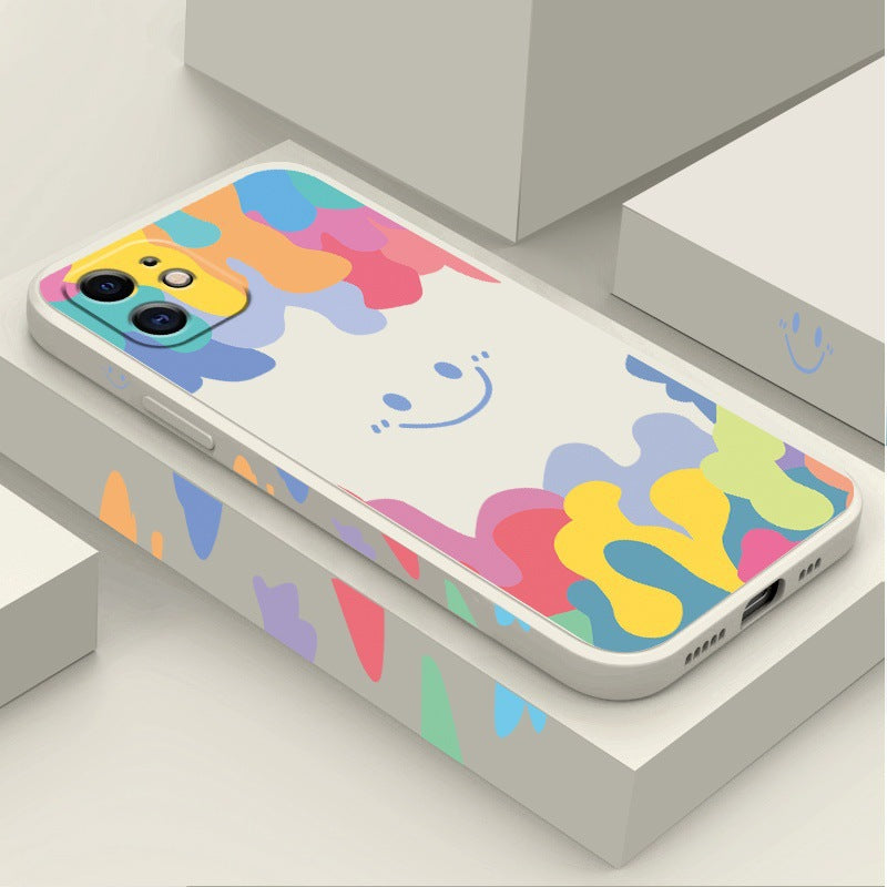 New Style Silicone Phone Case Rainbow Smiley