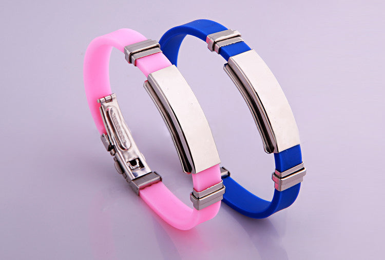 Titanium steel silicone bracelet