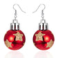 Fashion Christmas Sequined Snowflake Resin Star Light Ball Earrings