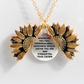 Sunflower Double-layer Lettering Necklace