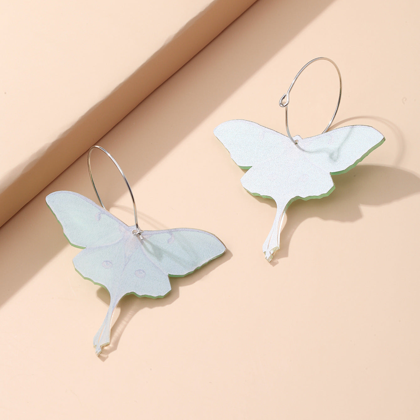 Green Moth Earrings Dangling Drop Earring Women Girls Gifts Jewelry Accessories