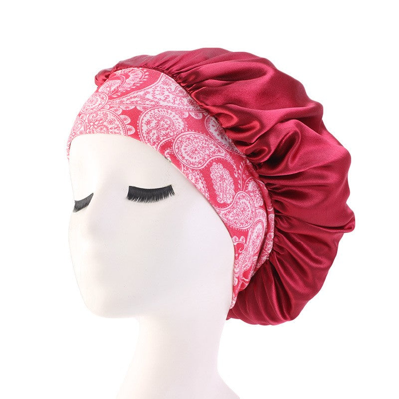 Wide brim hairband with nightcap