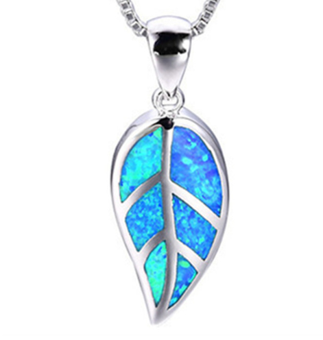 Fashion silver filled blue opal sea turtle pendant necklace for women female Animal wedding ocean beach jewelry gift