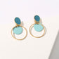 Mint Blue Geometric Jewelry Fashion Dangle Earrings for Girls Party Birthday Gift