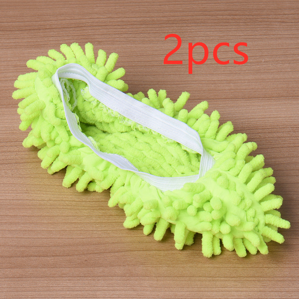 2pcs Set Multifunctional Chenille Micro Fiber Slipper Shoe Covers Clean Slippers Lazy Drag Shoe Mop Caps Household CleanTools