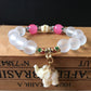 Crystal Elephant Charm Bracelet bead Cultural Bracelet Jewelry