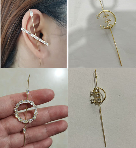 Temperament Cold Wind Piercing Ear Acupuncture Ring