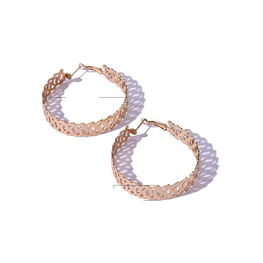 Wave Hoop Earring Women Jewelry Mom Gift Everyday Wear Earrings