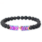 Purple Arrow Men and Women Natural Stone Bracelet Volcanic Stone Magnet Bracelet