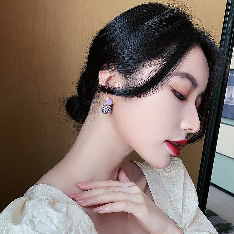 Violet Jewelry Stud Earring Modern Fashion Women Earrings Piercing Studs