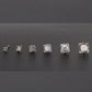 Fashion Stainless Steel Four Claw Square Ear Studs