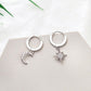 Six-pointed Star Moon Diamond Earrings Personality Niche Creative Versatile