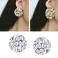 Large Textured Round Ear Studs Jewelry Fashion Dangle Earrings for Girls Party Birthday Gift