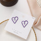Purple Heart Stud Earrings Cute Dangle Earrings Women Jewelry Gift for Her