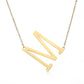 Fabulous Rose Gold Plated Stainless Steel Initial Letter Pendant Necklace