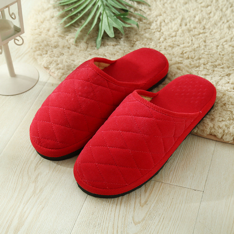 The spring and autumn Home Furnishing hotel indoor floor lady corduroy home Boy EVA plush cotton slippers lovers stall