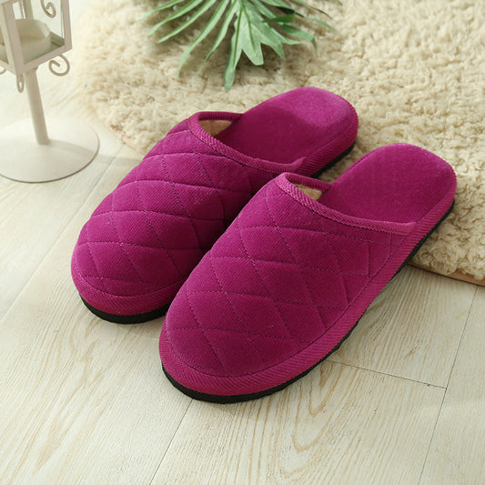 The spring and autumn Home Furnishing hotel indoor floor lady corduroy home Boy EVA plush cotton slippers lovers stall