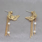 Butterfly Chain Tassel Stud Earrings for Girls Women Stud Jewelry Gift