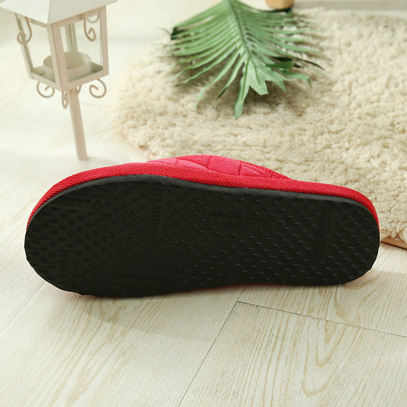 The spring and autumn Home Furnishing hotel indoor floor lady corduroy home Boy EVA plush cotton slippers lovers stall