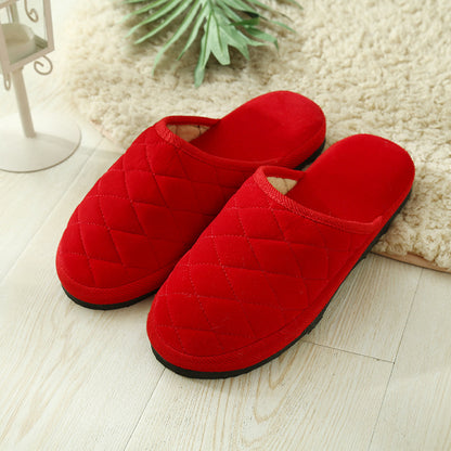 The spring and autumn Home Furnishing hotel indoor floor lady corduroy home Boy EVA plush cotton slippers lovers stall