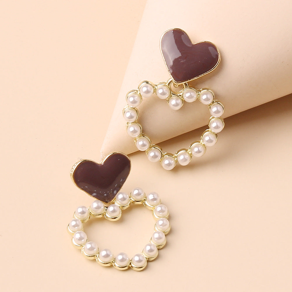 Heart-shaped Gift Earrings Dangle Women Fashion Jewelry Jewellery