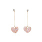 Cute Glitter Heart Ear Drop Earrings Dangle Women Fashion Jewelry Gift for Her