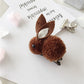 Hair ball rabbit hair ring