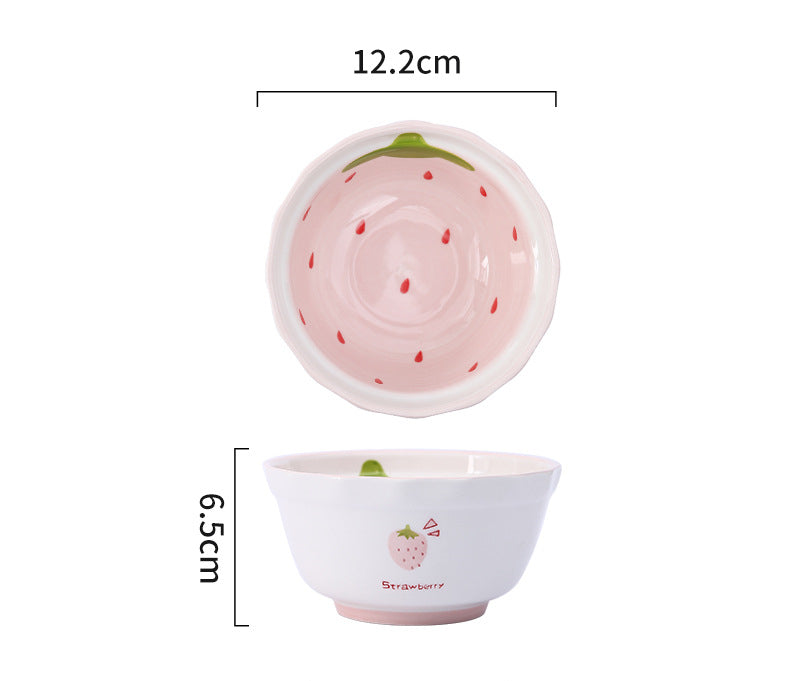 Cute Girl Strawberry Series Tableware Cartoon Dishes