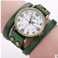 CCQ Vintage Leather Bracelet Watch Antique Women Wrist Watch Casual Ladies Quartz Watch Relogio Feminino 1347