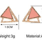 Pink Triangle Stud Earrings for Girls Women Stud Jewelry Gift Accessories