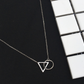 Simple 925 Sterling Silver Geometric Pendant Necklace