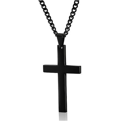 Classic Cross Men's Pendant Necklace Fashion Stainless Steel