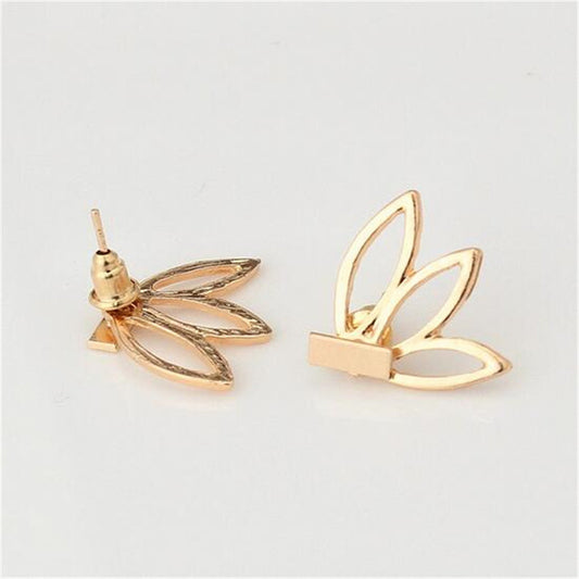 Woman Jewelry Vintage Lotus Earrings Stud Gift Accessory Girls Modern Studs Earrings