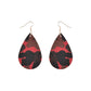 Women's Pu Retro Faux Leather Double-sided Print Earrings
