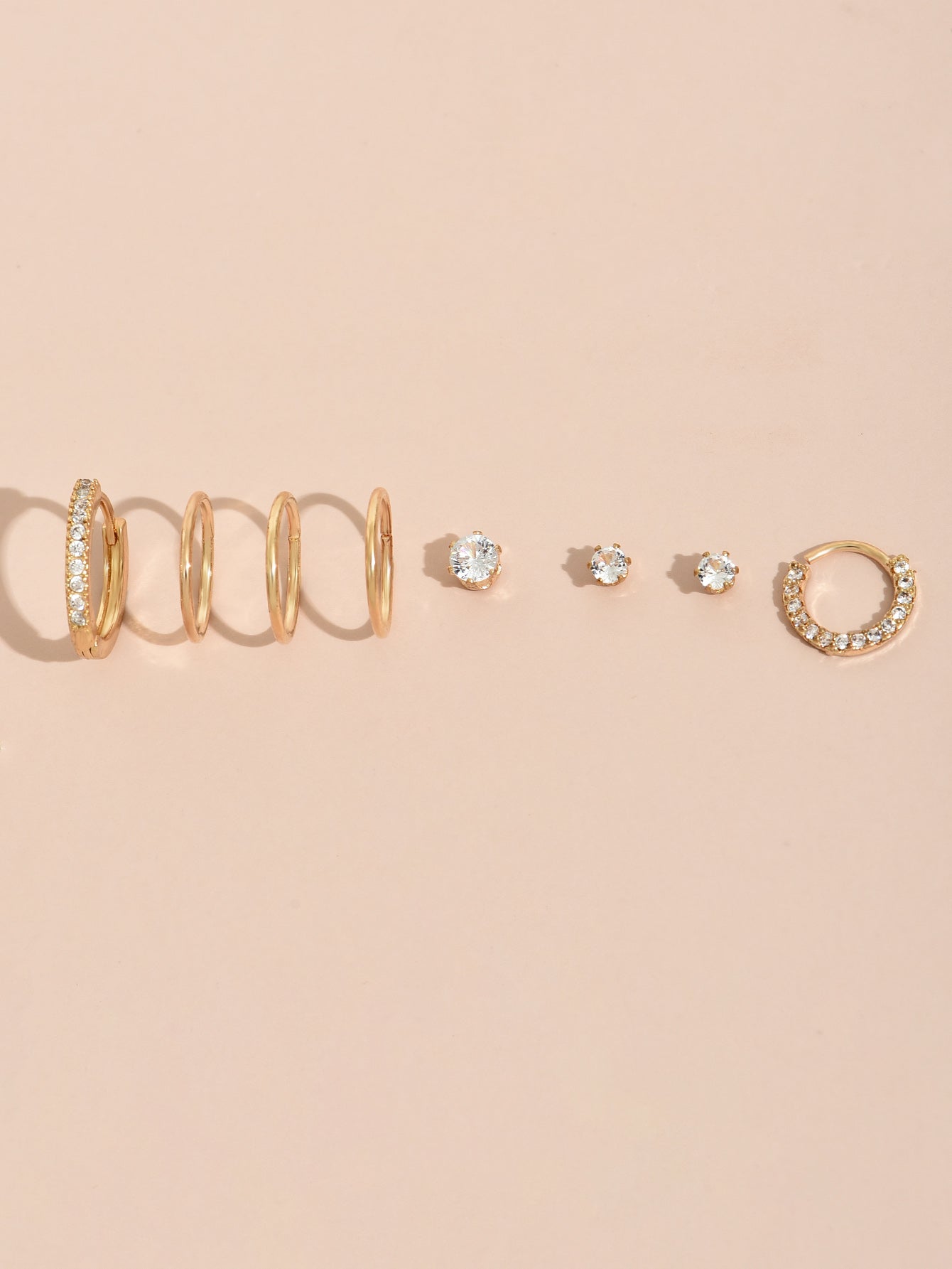 8pcs Set Ear Cuff and Studs Earrings Women Jewelry Gift for Her Accessories