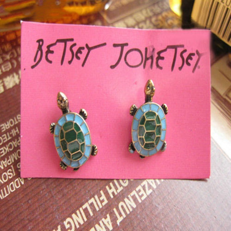 Green Turtle Stud Earrings Women Charm Stud Jewelry Birthday Holiday Gifts