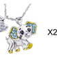 Women Necklace Blue Cute Elephant Necklace Fashion Cartoon Animal Necklaces For Kids Necklaces Jewelry Gifts