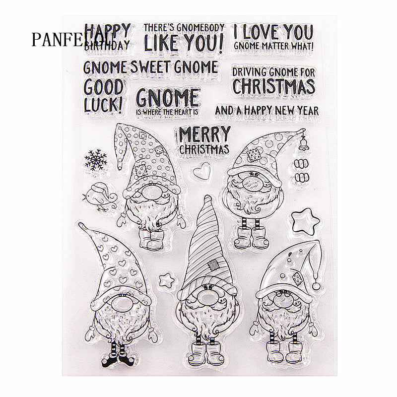 Christmas Santa Stamp and Dies Word Clear Stamps Metal Cutting Dies for DIY Scrapbooking