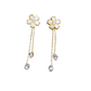 Long Flower Decor Stud Earrings for Women Girls Ear Studs Jewelry Gift Fashion