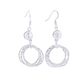 Textured Hanging Circle Dangle Fashion Earrings for Women Stylish Party Jewelry Gift
