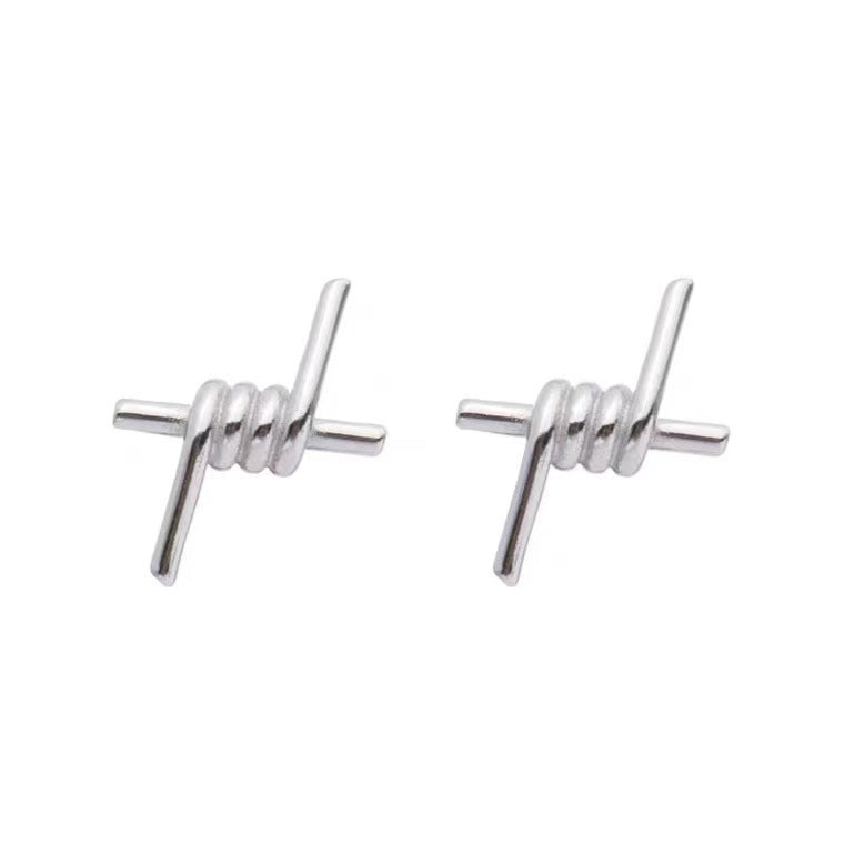 Metal Spring Stud Earrings Women Jewelry Mom Gift Everyday Wear Earrings