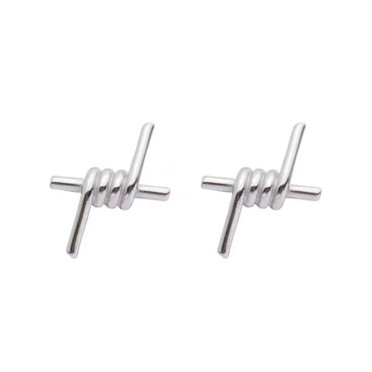 Metal Spring Stud Earrings Women Jewelry Mom Gift Everyday Wear Earrings