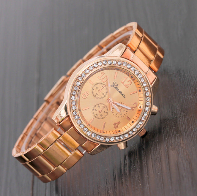 Fashion Watch Diamond Alloy Steel Band