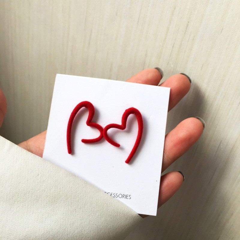 Open Heart Jewelry Stud Earrings Modern Fashion Women Earrings Piercing Studs