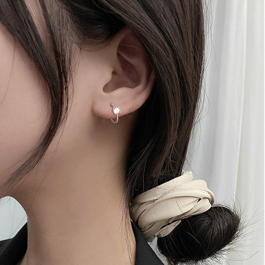 1pair Buckle Stud Earrings Women Jewelry Mom Gift Everyday Wear Earrings