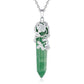 Fashion Natural Stone Crystal Rose Flower Hexagon